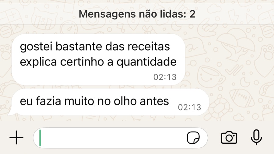 Print de conversa no WhatsApp: 